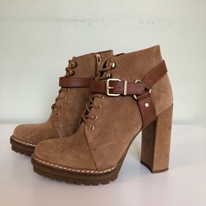 BCBG Brown Suede Laced Boots